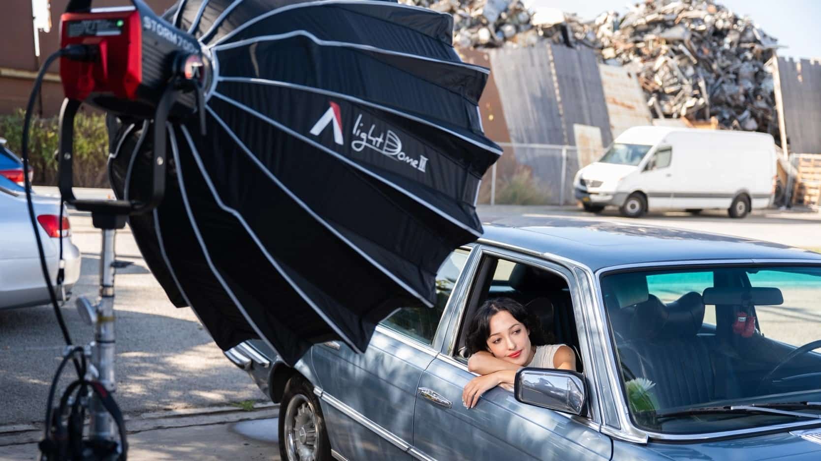 Aputure STORM 700x on set